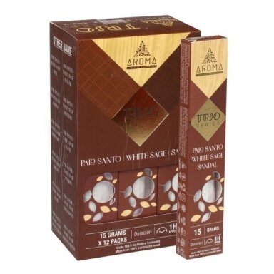 Aroma Palo Santo White Sage Sandalwood smilkalai x 12 Aroma Palo Santo White Sage Sandalwood smilkalai x 12