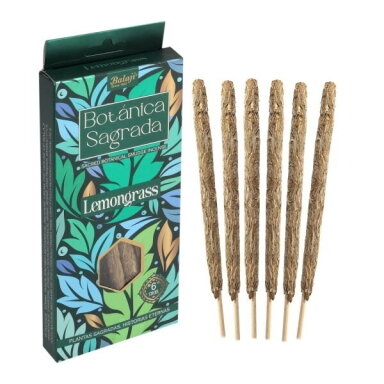 Balaji Botánica Sagrada Lemongrass - citrinžolių kvapo Smudge smilkalai, 6 vnt. Balaji Botánica Sagrada Lemongrass - citrinžolių kvapo Smudge smilkalai, 6 vnt.