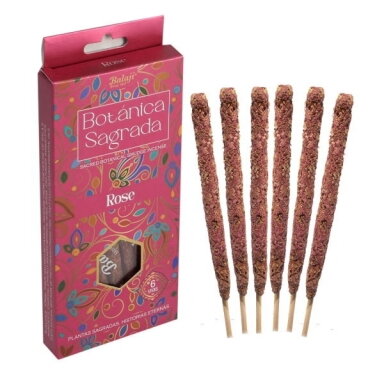 Balaji Botánica Sagrada Rose - rožių kvapo Smudge smilkalai, 6 vnt.