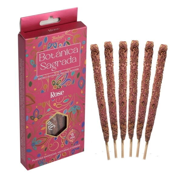Balaji Botánica Sagrada Rose - rožių kvapo Smudge smilkalai, 6 vnt. 1