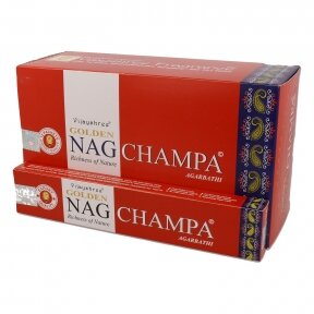 Golden Nag Champa smilkalai x 12