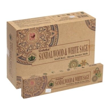 Goloka Sandalwood & White Sage smilkalai x 12 Goloka Sandalwood & White Sage smilkalai x 12
