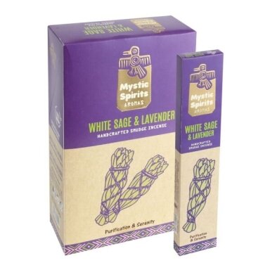 Hari Darshan Mystic Spirits White Sage & Lavender smilkalai x 12 Hari Darshan Mystic Spirits White Sage & Lavender smilkalai x 12