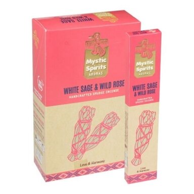 Hari Darshan Mystic Spirits White Sage & Wild Rose smilkalai x 12 Hari Darshan Mystic Spirits White Sage & Wild Rose smilkalai x 12