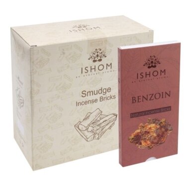 ISHOM Benzoin smilkalų plytelės x 12 ISHOM Benzoin smilkalų plytelės x 12