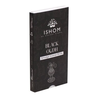 ISHOM Black Oudh smilkalų plytelės x 12