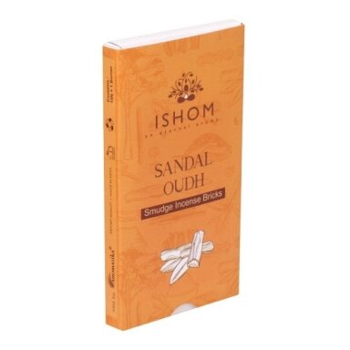ISHOM Sandal Oudh smilkalų plytelės x 12