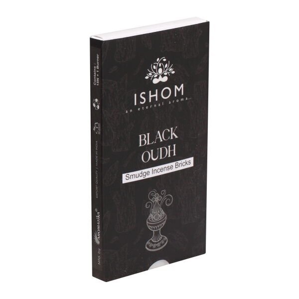 ISHOM Black Oudh smilkalų plytelės x 12 1