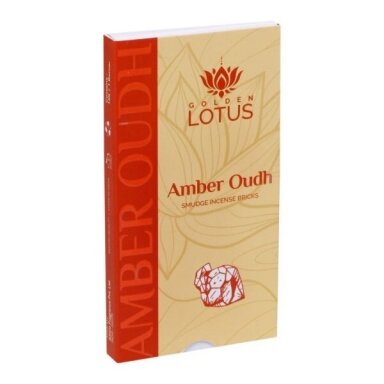 Lotus Amber Oudh smilkalų plytelės Lotus Amber Oudh smilkalų plytelės
