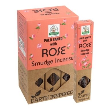 Namaste India Earth Inspired Palo Santo with Rose smilkalai x 12 Namaste India Earth Inspired Palo Santo with Rose smilkalai x 12