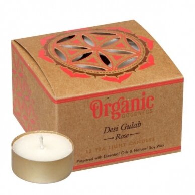 Organic Goodness Desi Gulab aromatinės žvakės