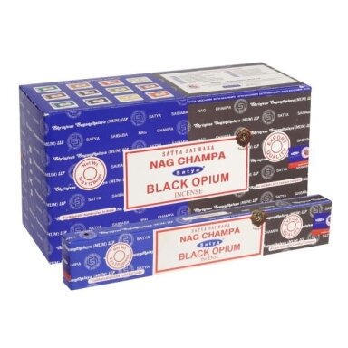 Satya Nag Champa & Black Opium smilkalai x 12 Satya Nag Champa & Black Opium smilkalai x 12