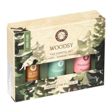 Woodsy eterinių aliejų rinkinys Woodsy eterinių aliejų rinkinys
